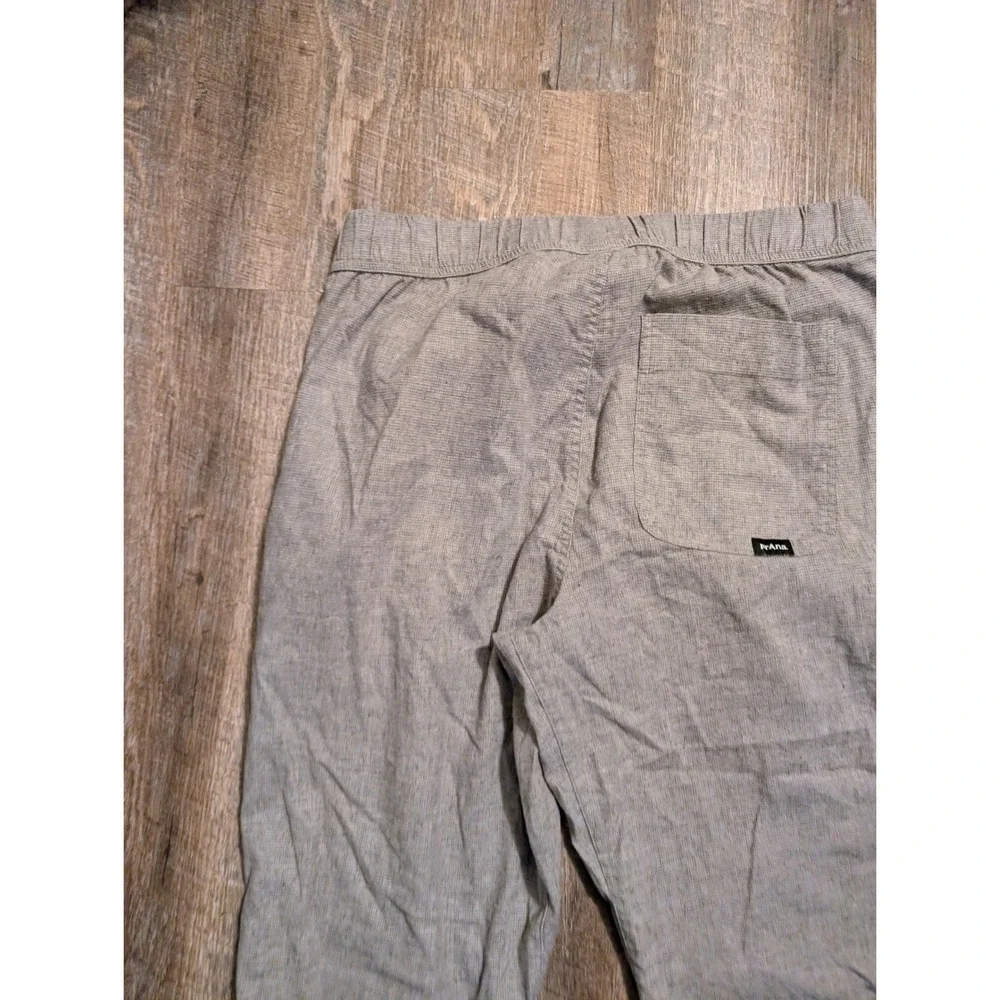 Prana Vaha Hemp Blend Men Medium Elastic Waist Drawstring Pants Gray Breathable - Picture 10 of 11